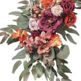 thumbnail image 3 of 2Pcs Artificial Flower Swag Wedding Arch Wreath for Ceremony Wall Farmhouse Red, 3 of 8