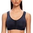 thumbnail image 2 of MELENECA Soutien-Gorge Posture Sans Armatures à Fermeture devant pour Femme Bleu Marine 36F, 2 of 5