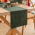 thumbnail image 2 of Plaid Christmas Table Runner, Winter Holiday Snowflake Table Runners, Xmas Decorations Indoor Outdoor Farmhouse Home Kitchen Dining Party Decor, 2 of 6