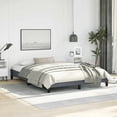 thumbnail image 3 of vidaXL Bed Frame Dark Grey 152x203 cm Queen Velvet, 3 of 7