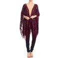 thumbnail image 1 of Womens Oversize Hand Beaded Fringed Sequin Evening Shawl Wrap, 1 of 1