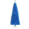 thumbnail image 1 of HOMCOM 6FT Artificial Christmas Tree with Automatic Open for Home Blue, 1 of 10