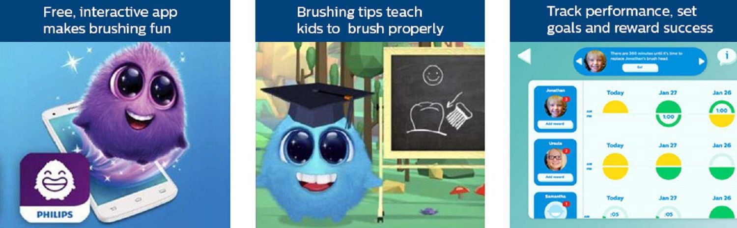 Philips Sonicare pour Enfants, Bluetooth Connectée, Brosse à Dents Électrique, Bleue, HX6321/02