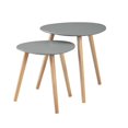 thumbnail image 1 of Pemberly Row Tables d'Appoint Gigognes Contemporaines en Fini Bois Gris, 1 of 5
