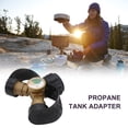 thumbnail image 4 of Amdohai Propane Y-Splitter Adapter with Gauge 2 Way LP Gas Adapter BBQ Tee Connector, 4 of 7