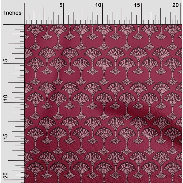 oneOone Tissu Popeline de Coton Imprimé Floral Bloc 56 Pouces de Large