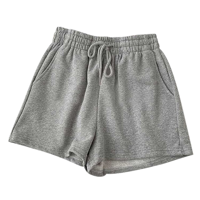 Timegard Shorts for Women Elastic Waisted Drawstring Athletic Sweatshorts Running Shorts with Pockets