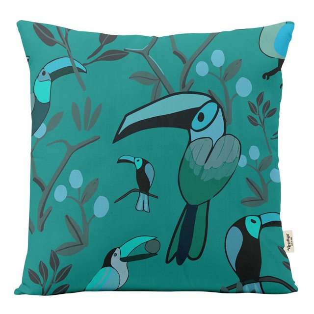 VargottamSquare Pillow Cover - Decorative Pillow Covers18x18 Inches,PrintedTeal BlueThemePillowcase, DecorativeSquareCushionCovers