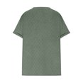 thumbnail image 5 of Liquidation! Hauts Grande Taille pour Femmes, Blouse à Manches Courtes d'Été pour Femmes, Blouse Décontractée Unie avec Poches, Col Rabattu, Mode Été, 5 of 5