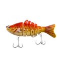 thumbnail image 2 of Almencla Leurres de Pêche avec Hameçon Crankbaits Leurres Durs Réalistes pour Perche Achigan Poisson-Chat Jaune Rouge, 2 of 8