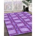thumbnail image 3 of Ahgly Company Machine Washable Indoor Square Transitional Dark Orchid Purple Area Rugs, 7' Square, 3 of 7