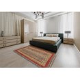 thumbnail image 4 of Ahgly Company Indoor Rectangle Abstract Fire Brick Red Oriental Area Rugs, 5' x 8', 4 of 6