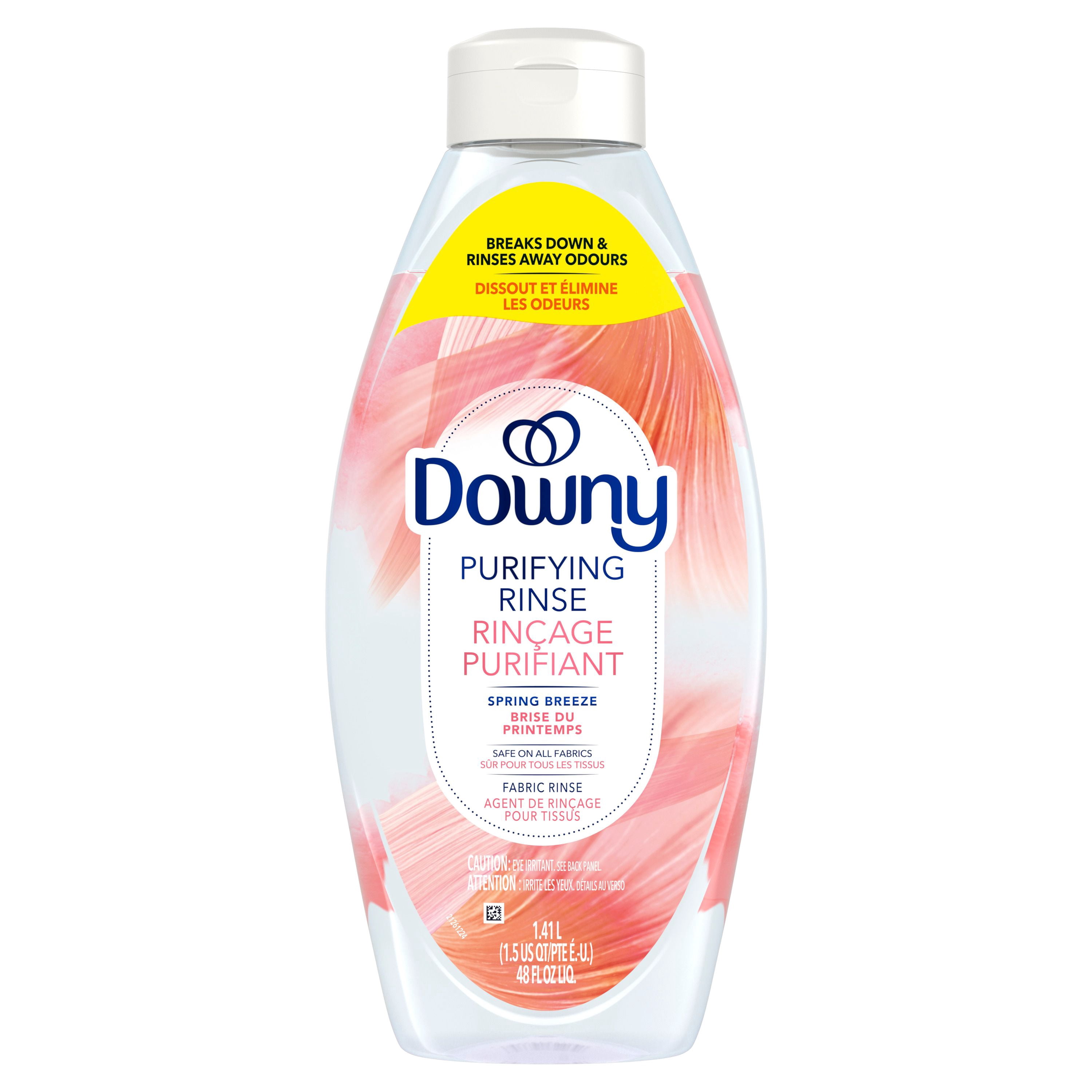 Downy Fabric Rinse Laundry Odour Remover, Spring Breeze Scent, Fabric Softener and Laundry Odour Removal Rinse 1.43L