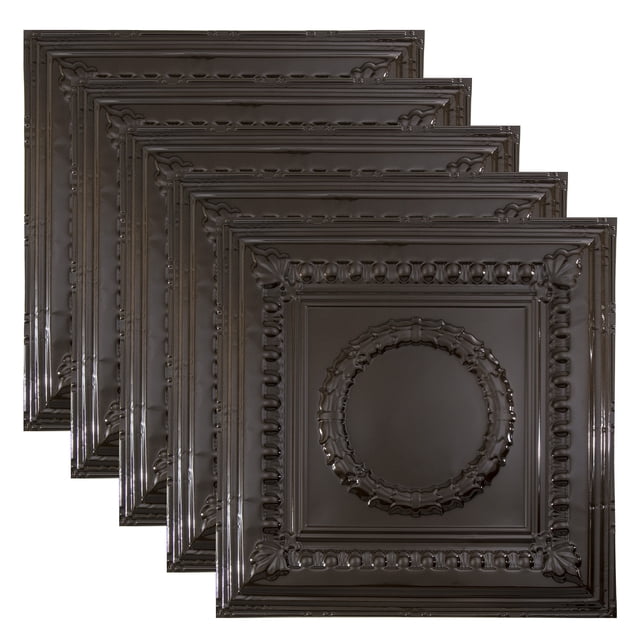 Great Lakes Tin Cleveland Bronze Burst 2ft x 2ft Nail Up Ceiling Tiles (5 Pack)
