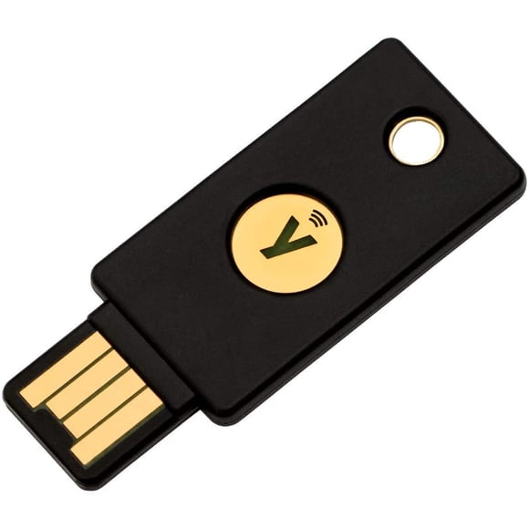 Yubico YubiKey 5 NFC - Two Factor Authentication USB and NFC Security Key, Fits USB-A Ports and Works with Supported