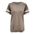 thumbnail image 2 of Fashion Womens Leisure Solid Short Sleeve  Neck Casual Loose Tops, 2 of 4