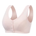 thumbnail image 1 of Besolor Plus Size Bras for Women Button Front Closure Wirefree Bralettes High Support Full Coverage Underwear, 1 of 2