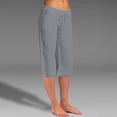 thumbnail image 2 of Timegard Womens Plus Size Pants Cotton Linen Elastic Waisted Drawstring Casual Trousers with Pockets, 2 of 6