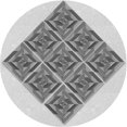 thumbnail image 1 of Ahgly Company Tapis Rond Lavable en Machine Intérieur Transitionnel Gris Platine, 3 Pieds Rond, 1 of 1