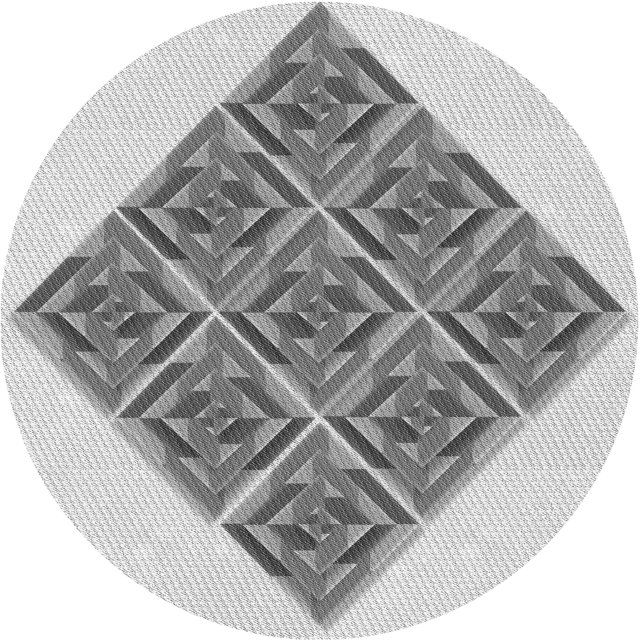 Ahgly Company Tapis Rond Lavable en Machine Intérieur Transitionnel Gris Platine, 3 Pieds Rond