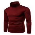 thumbnail image 3 of Chandail à Col Roulé pour Homme, Décontracté, Basique, Coupe Ajustée, Léger, Manches Longues, T-Shirt, Gris Foncé, TTG, 3 of 5