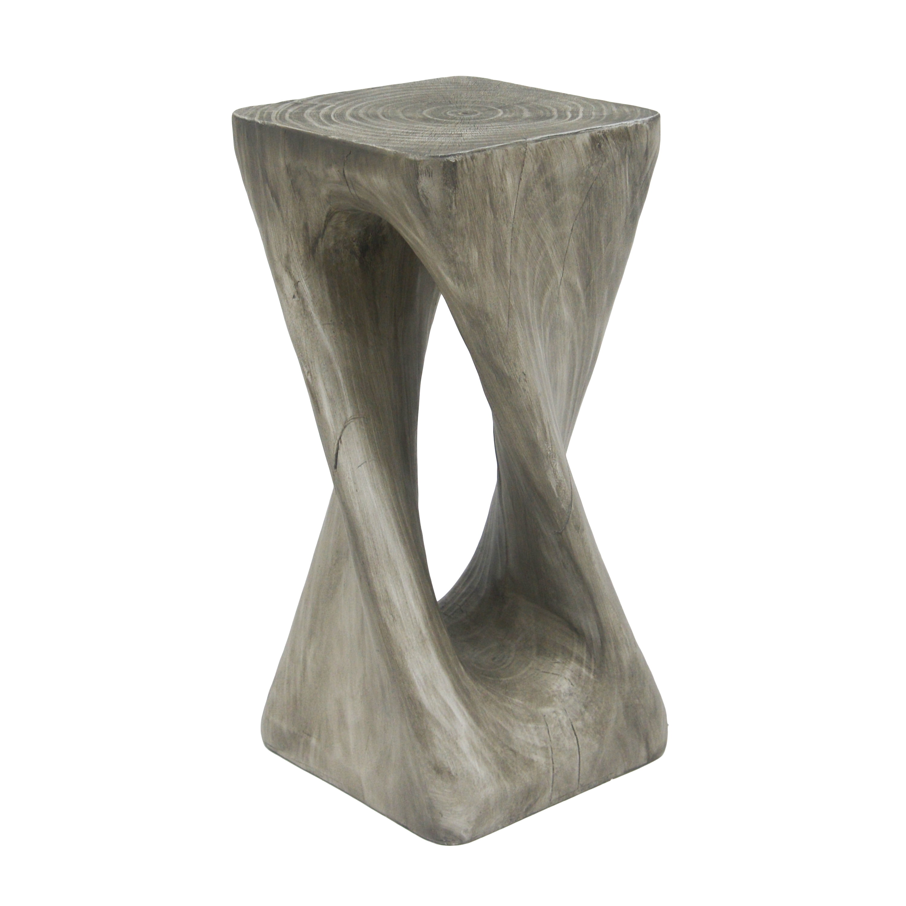 Table d'appoint Noble House grise MGO, texture bois, 68 cm de hauteur, grise