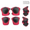 thumbnail image 1 of 6 Pcs Ensemble de Protection pour Vélo Enfants Adultes Sécurité Genou Patin à Glace Patin à Roues Alignées Sports Extérieurs Rouge, 1 of 6