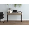 thumbnail image 4 of Safdie & Co. Computer Desk 50L Dark Taupe 3 Drawers Black Metal, 4 of 4