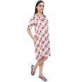 thumbnail image 2 of Bimba Chemise de Nuit à Col Cranté Imprimé Floral pour Femmes avec Poches - 8, 2 of 6