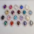 thumbnail image 2 of GUOOL 20x DIY Rhinestone Flatback Buttons Crafts Dress Clothing Button Embellishments Colorful Clear, 2 of 9