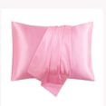 thumbnail image 3 of COM1950s Simulated Silk Pillowcase Set for Hair and Skin Care, Soft Hypoallergenic with Envelope Closure, 20x30 Inch Standard Size Gentle on Sensitive Skin, 3 of 9