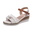 thumbnail image 2 of Pisexur Sandals Womens Sandales pour Femmes Sandales à Bout Ouvert Sandales Décontractées à Petits Talons Compensés Sandales à Enfiler Chaussures d'Extérieur Confortables Sandales pour Femmes, 2 of 3