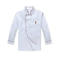 thumbnail image 1 of relayinert White Unisex Chef Coat Uniform Made With Polyester Comfortable To Wear Unisex Chef Jacket white（long sleeve） 4XL, 1 of 6