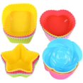 thumbnail image 4 of Chainplus Silicone Cupcake Liners Réutilisables Tasses de Cuisson Antiadhésif Facile Propre Moules à Pâtisserie Différentes Formes 30 Pièces Colorées, 4 of 8