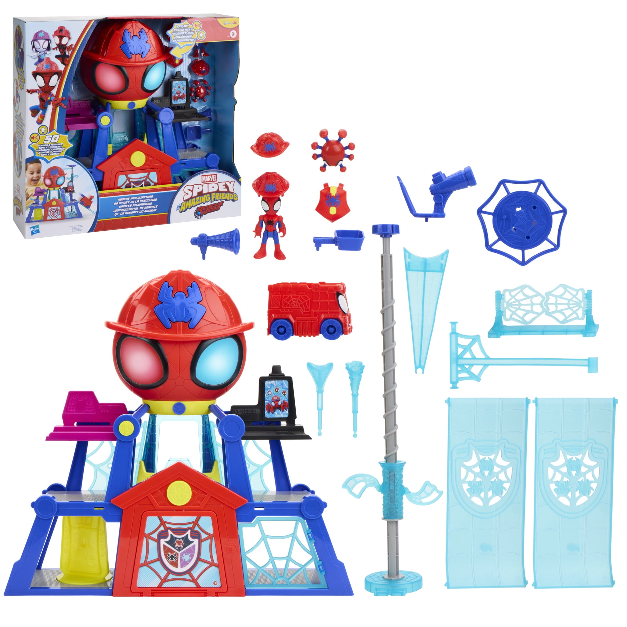 Marvel Spidey et ses Amis Extraordinaires QG Rescue-Webs, coffret pour enfants, dès 3 ans