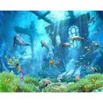 thumbnail image 4 of Papier Peint 3D Océan Dauphins SKU# WAL0007, 4 of 7