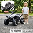 thumbnail image 3 of Aosom 12V Kids ATV with Music, Headlights, High & Low Speed, White, 3 of 10