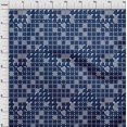 thumbnail image 4 of oneOone Velvet Royal Blue Fabric Striped Line Sewing Material Print Fabric By The Yard 58 Inch Wide, 4 of 5