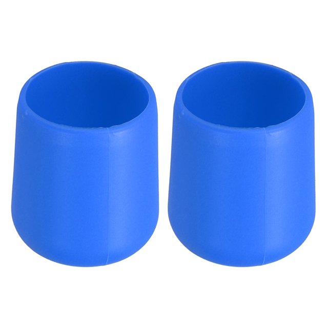 Unique Bargains 2 Pcs Silicone Fishing Rod Butt Cushion Protector Cap, Small, Blue