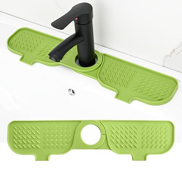 Feltree Tapis de Robinet Universel pour Cuisine et Salle de Bain, Support de Rangement pour Évier avec Ouverture, Étanche et Anti-Accumulation d'Eau