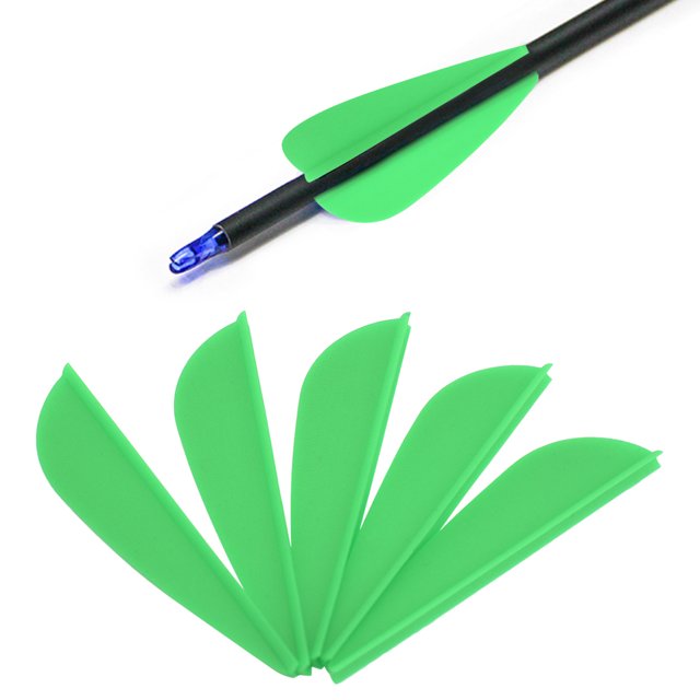 Rubber Feather, 50PCS 25g Feather, Lightweight Rubber for Archery Accessory Various Heads DIY Tool Red,Green,Yellow,Blue