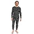 thumbnail image 3 of Leveret mens Black Skeleton 2 Piece Pajama Set 100% Cotton (Large), 3 of 4