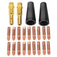thumbnail image 3 of KAKOWELY welding accessories 24 Pcs Welding Nozzle Tips Kit Replaceable Welding Gas Nozzles Welding Accessories For Daily Use Copper Welding Nozzle Tips Replacement, 3 of 5