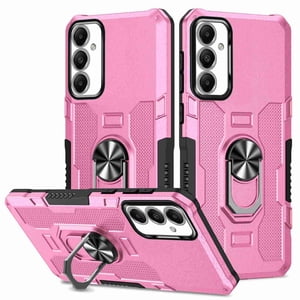 Dteck pour Samsung Galaxy A15 5G Coque téléphonique, Shockproof construit anneau magnétique Kickstand Durable militaire grade lourd de téléphone pour Galaxy A15 Housse de couverture, rose