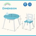 thumbnail image 4 of Costway Costway Ensemble Table Ronde en Bois pour Enfants et 2 Chaises avec Rangement Central en Maille Bleu, 4 of 10