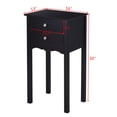 thumbnail image 2 of Gymax 2 PCS Side Table End Accent Table Night Stand W/ 2 Drawers Black, 2 of 9