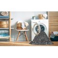 thumbnail image 2 of Ahgly Company Tapis d'Intérieur Lavable à la Machine, Carré, Transitionnel, Gris, Tapis de Zone, 4 Pieds Carré, 2 of 7