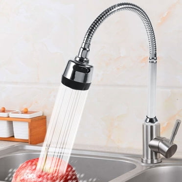 Ejoyous 1x Raccords de Tuyau de Robinet d'Évier de Cuisine en Acier Inoxydable 304 à Bec Pivotant, Raccord à une Poignée, Robinet Cascade, Robinet de Cuisine