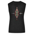thumbnail image 3 of Birdeem Mode Femmes Imprimé Col Rond Sans Manches Chemises à Blocs Tunique T-Shirt Hauts, 3 of 7