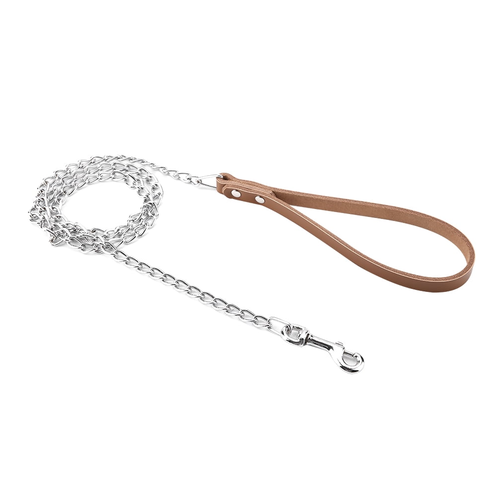 Metal Dog  Strap, Sturdy PU Handle Dog Leash, Training Collar Dog  Strap For Dog Leash Puppy